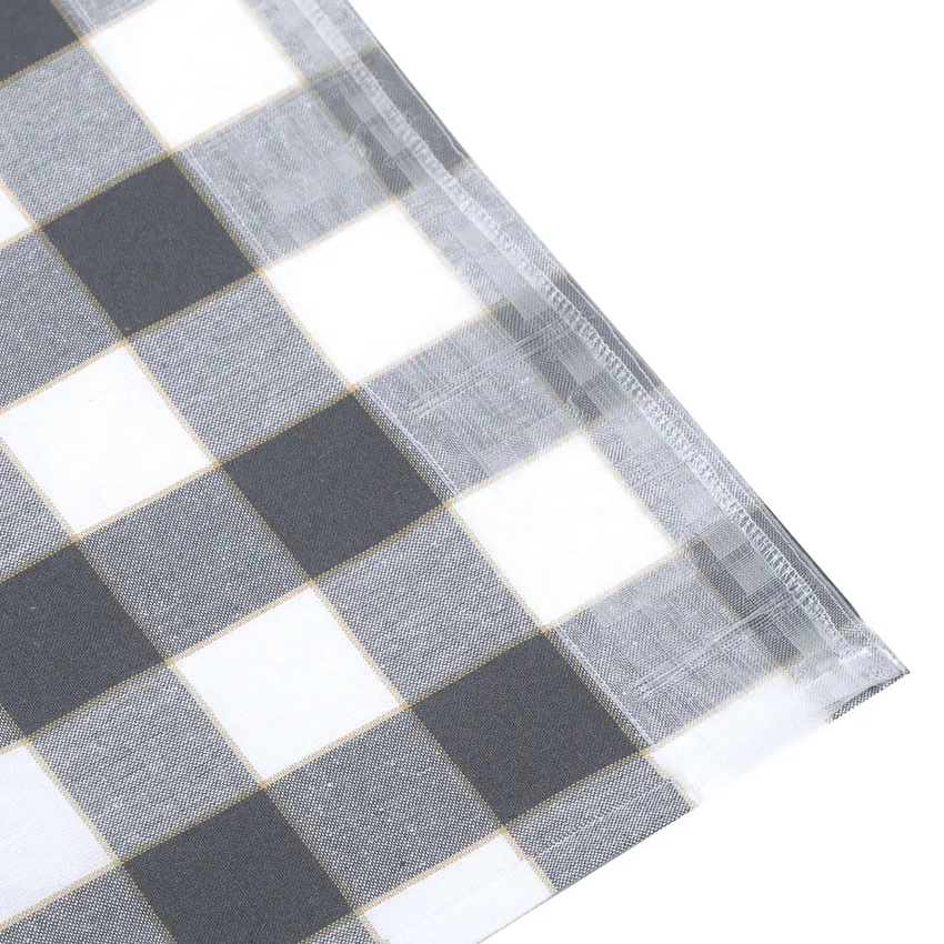 Recycled Valance Curtain Ted, Dark Grey/Sand/White