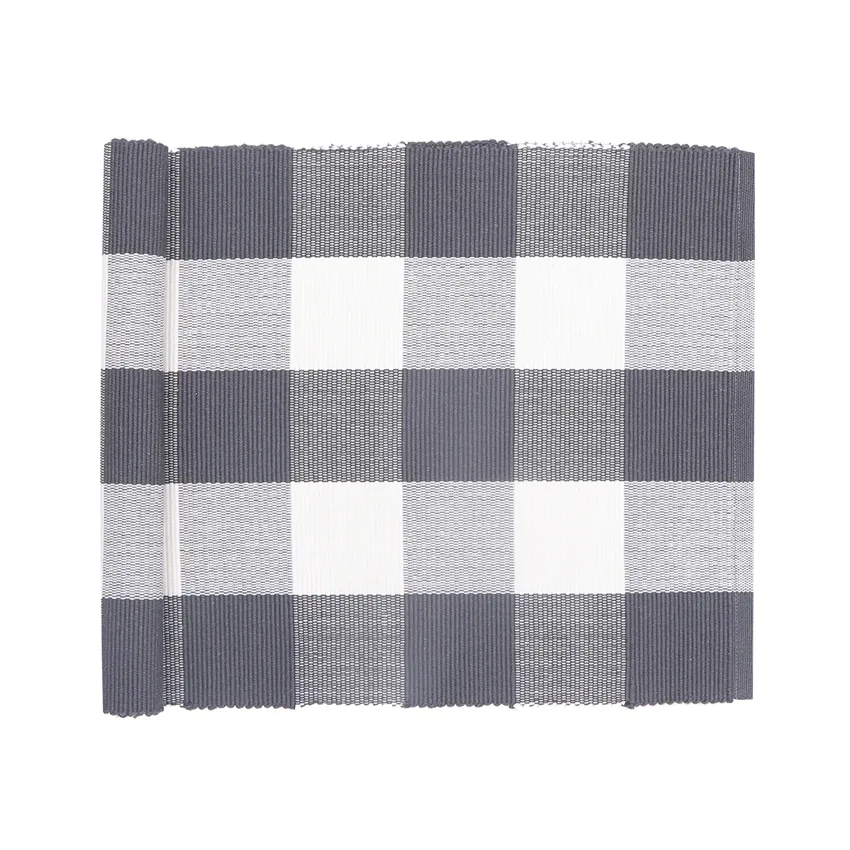Recycled Table Runners Freya, Dark Grey/Beige