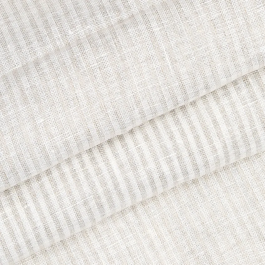 Fabric by the metre Laura, Linen/Off-White
