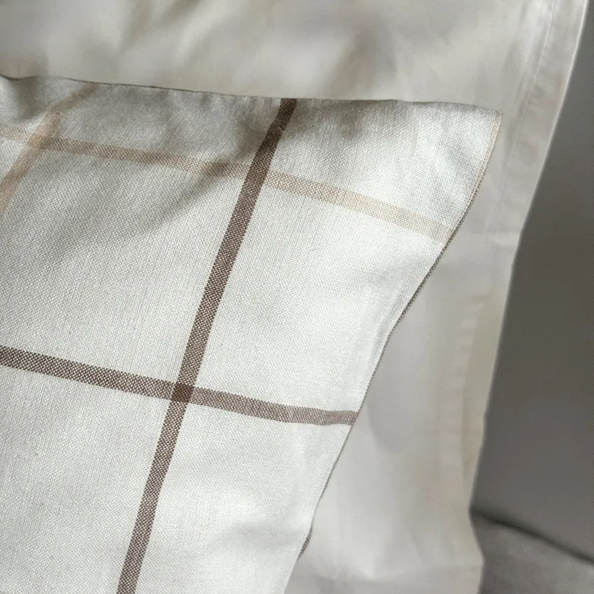 Pillowcases Gotland, Brown/Sand/White
