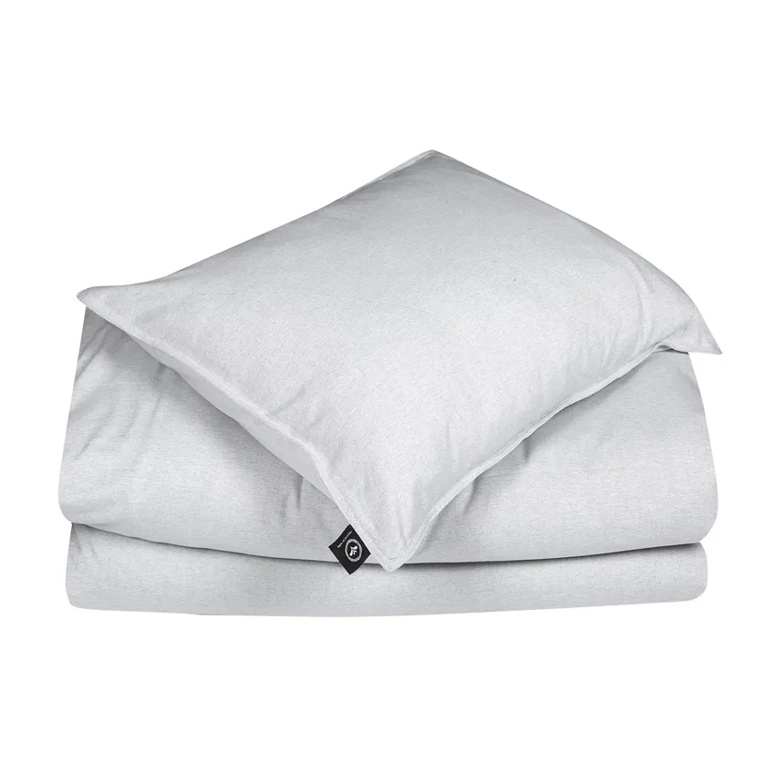 Recycled Pillowcases Estelle, Beige/Light Grey