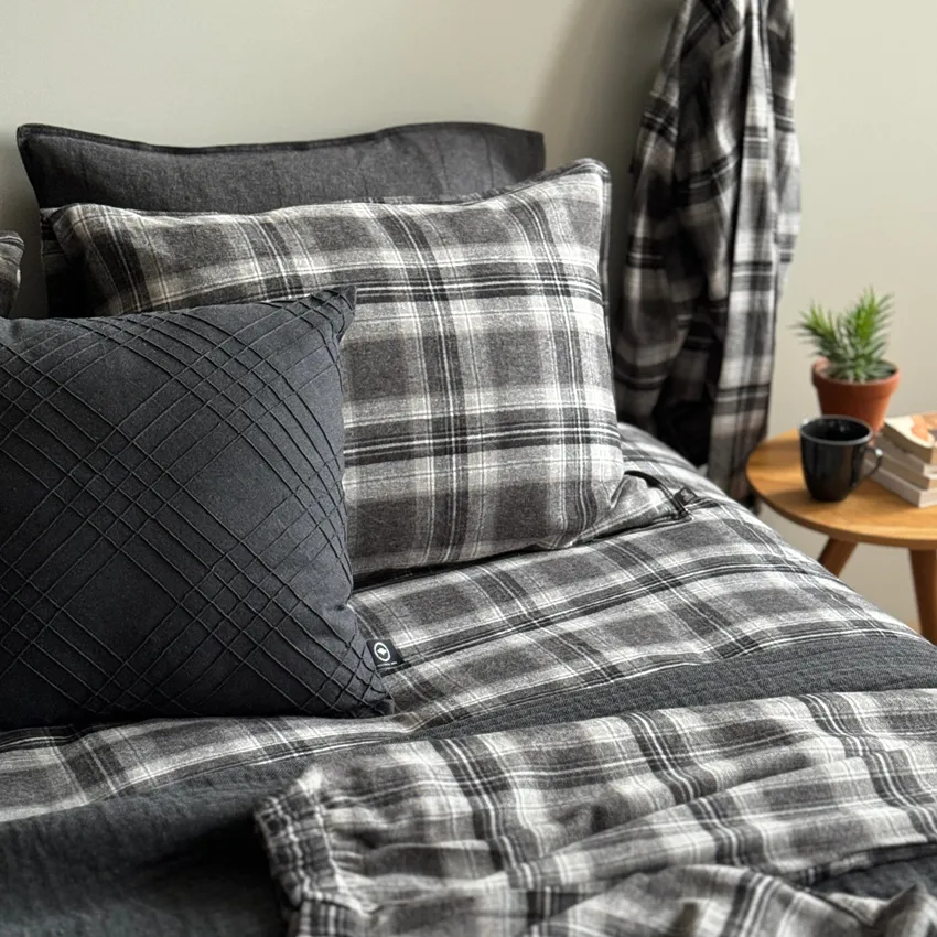 Pillowcases Arjeplog, Black/Grey/White