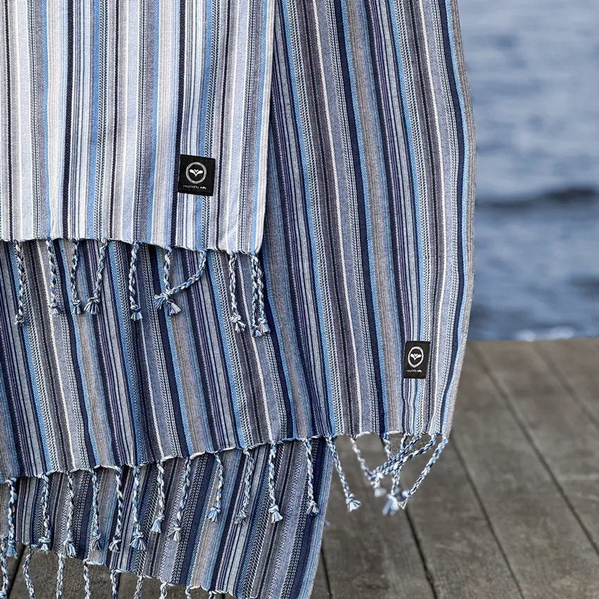 Recycled Hamam Towels Goa, Navy Blue