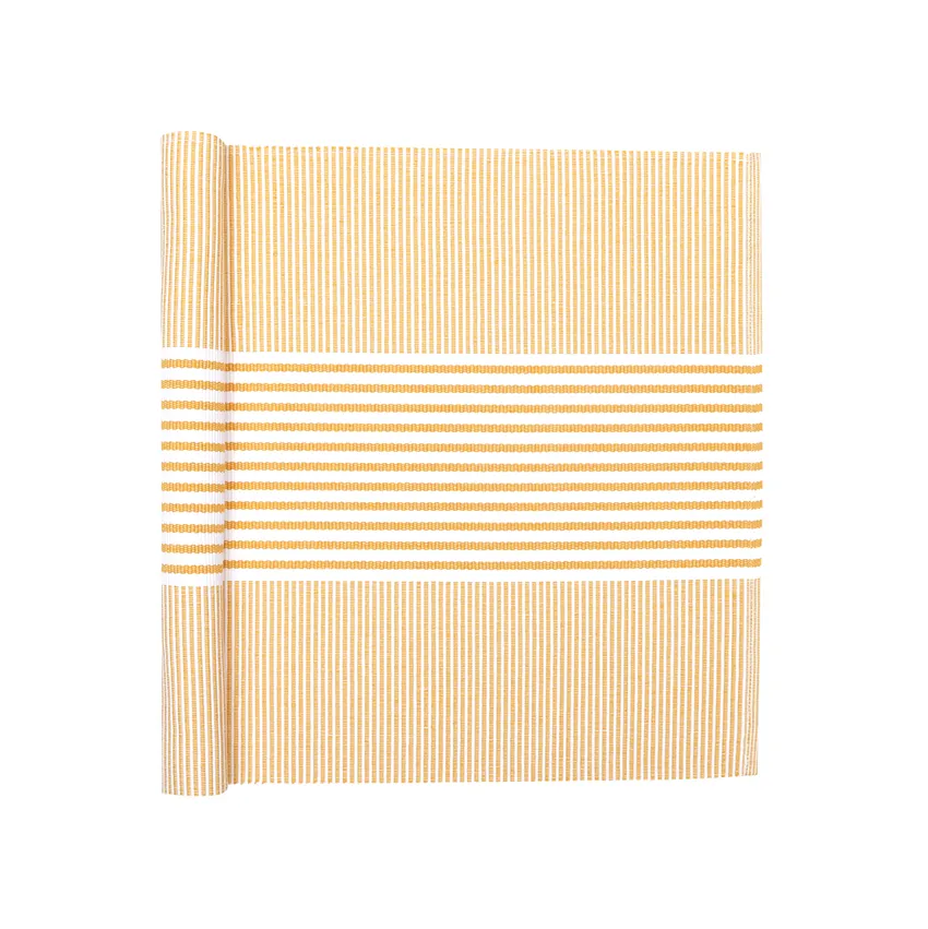 Recycled Table Runners Isa, Yellow/White