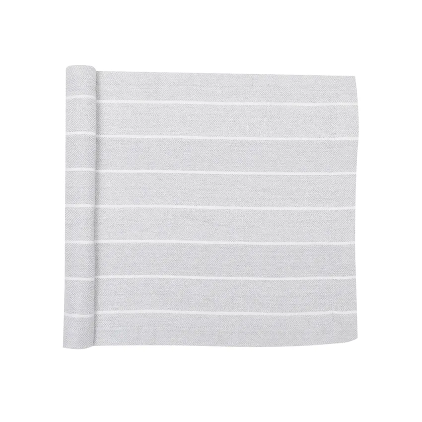 Recycled Table Runners Edith, Light Grey