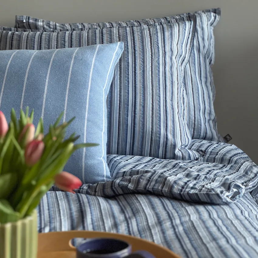 Recycled Cushion Covers Edith, Light Blue