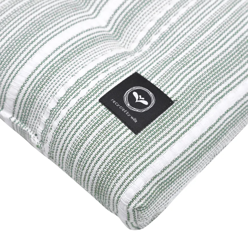 Recycled Pallet Cushion Ebba, Green/White