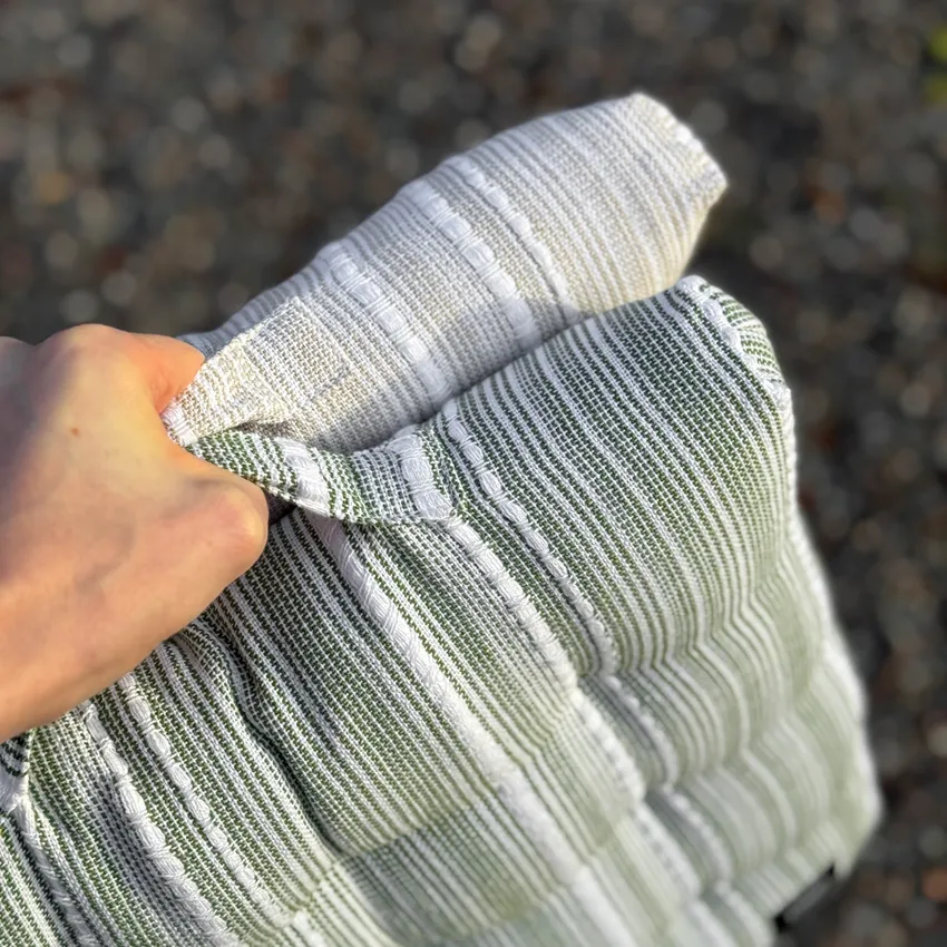 Recycled Pallet Cushion Ebba, Green/White