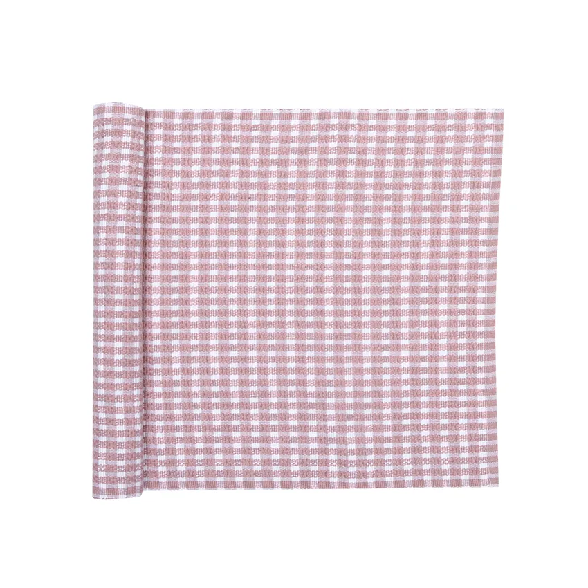 Recycled Table Runners Cleo, Light Pink/White