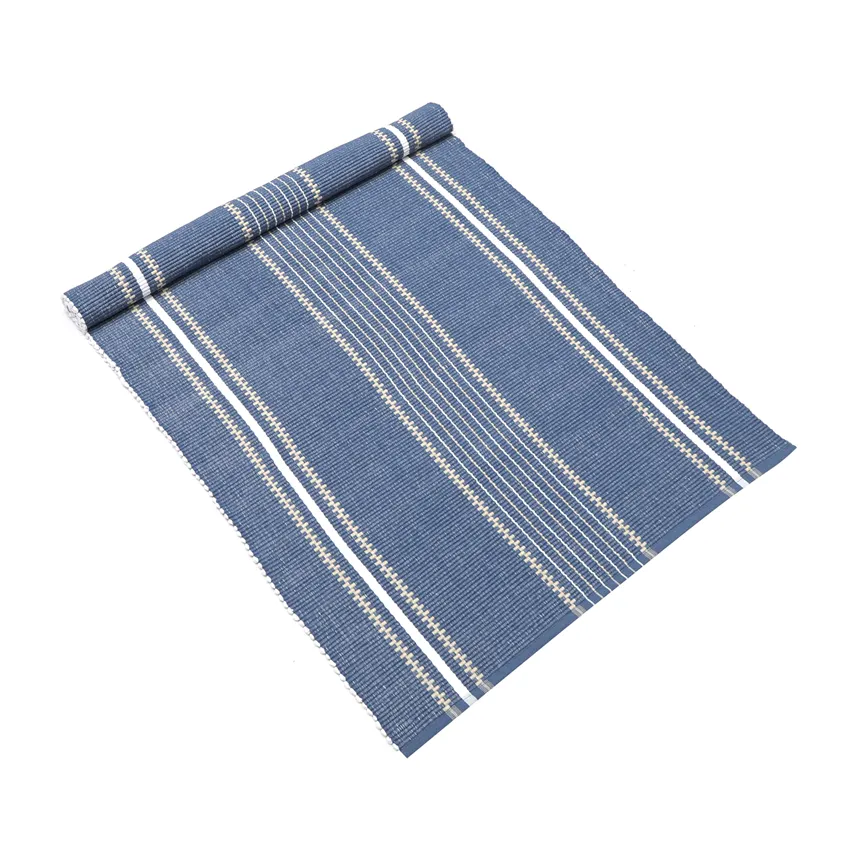 Recycled Rips Rug Linda, Grey Blue/White