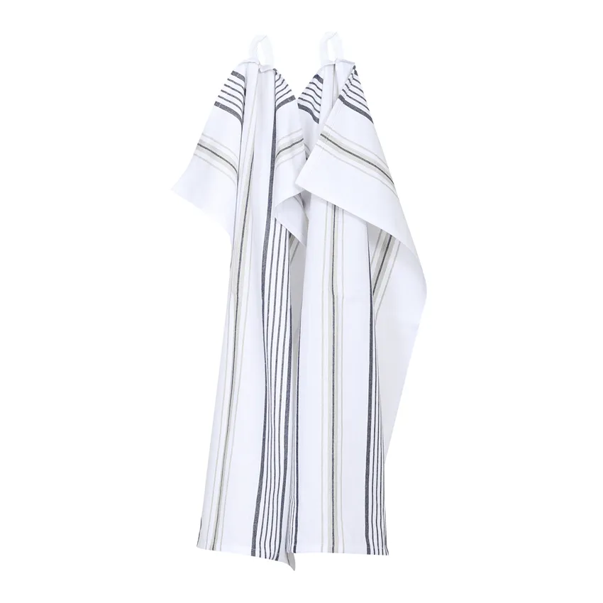 Recycled Kitchen Towel 2-pack Tom, White/Navy Blue