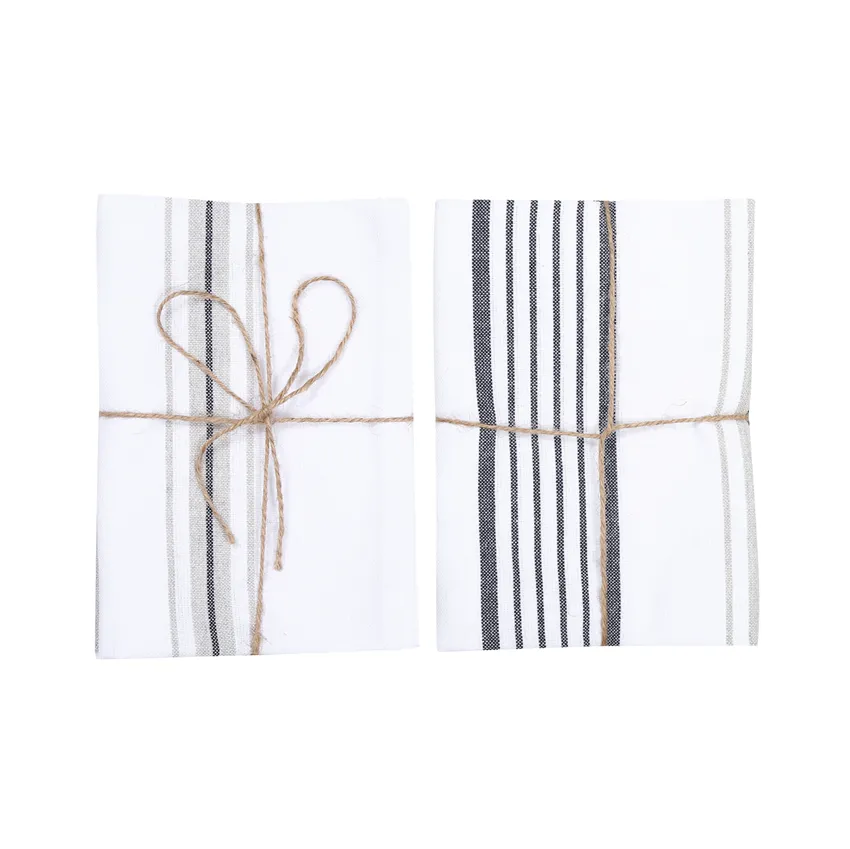 Recycled Kitchen Towel 2-pack Tom, White/Navy Blue