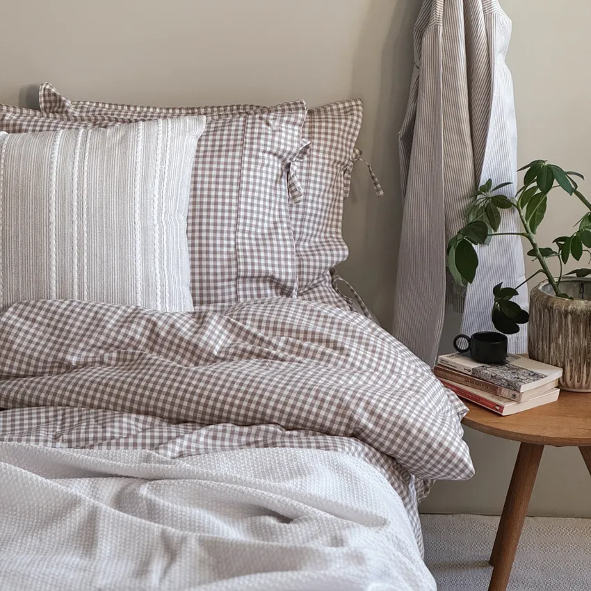 Duvet Cover Sets 2-piece Allan, Linen/White