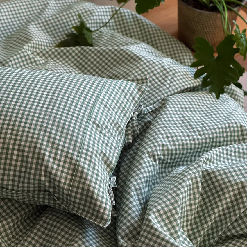 Pillowcases Allan, Green/White