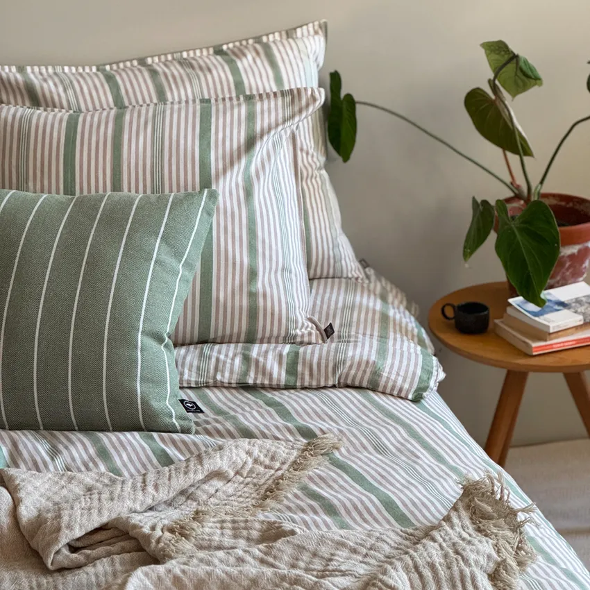 Duvet Cover Sets 2-piece Albin, Linen/Green