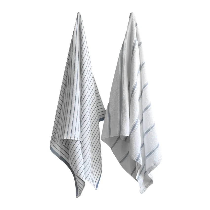 Bath towel Visby, 2nd grade, Blue/White