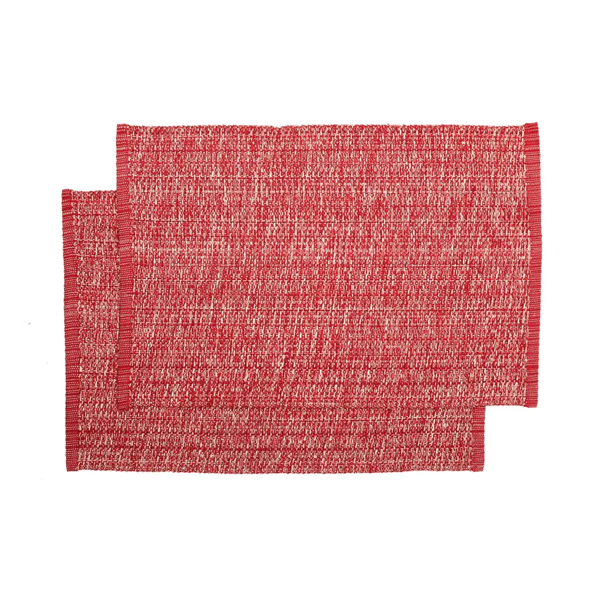 Recycled Placemat 2-pack Sandra, Dark Red/Beige