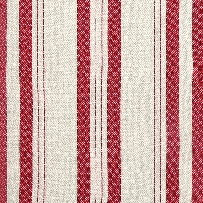 Recycled Fabric by the metre Isabell, Linen/Dark Red