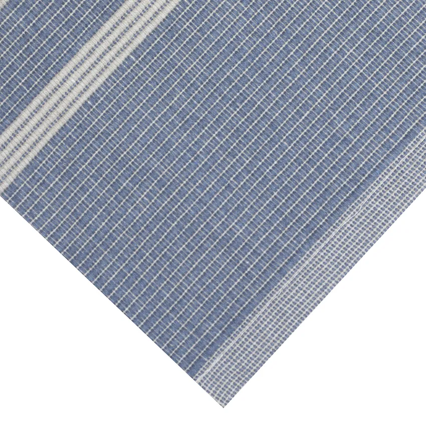 Recycled Table Runners Sigrid, Grey Blue/Linen