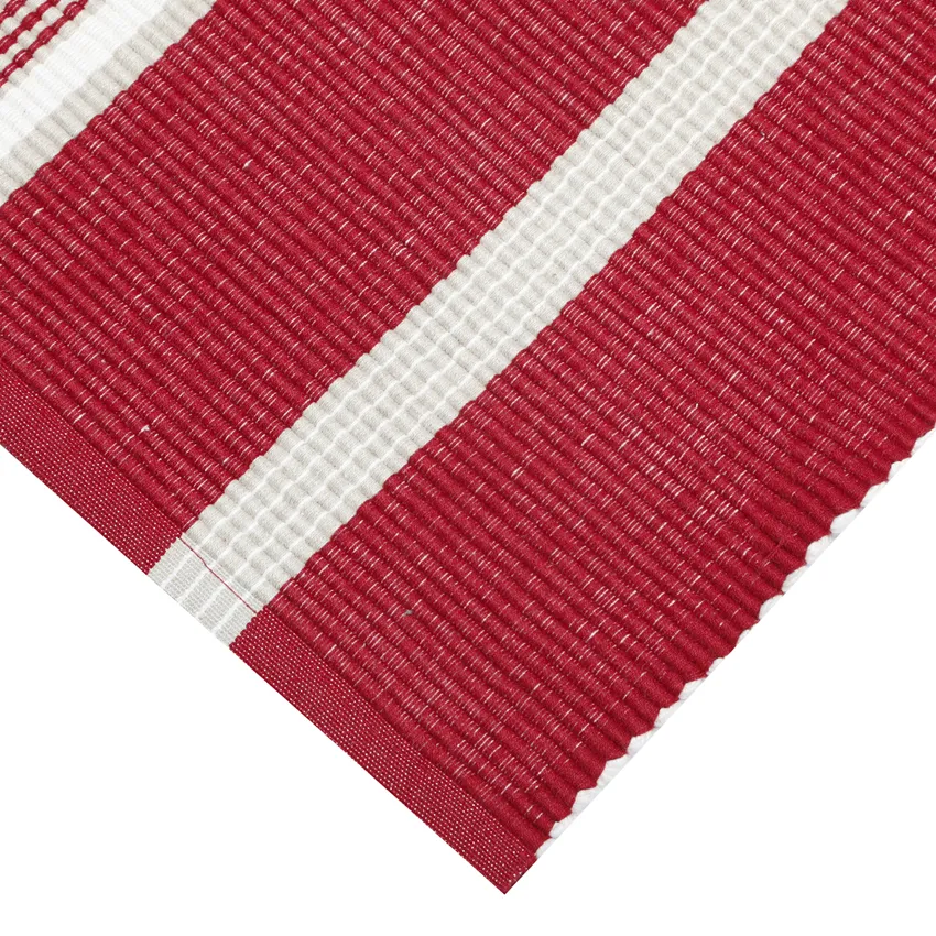 Recycled Rips Rug Greta, Dark Red/Linen