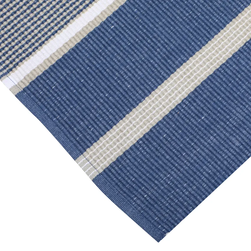 Recycled Rips Rug Greta, Grey Blue/Linen