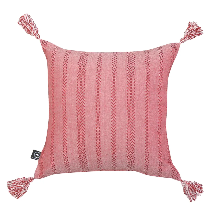 Recycled Cushion Covers Molly, Dark Red/Beige