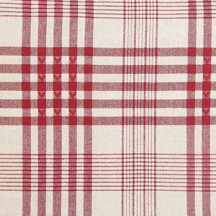 Recycled Fabric by the metre Mimmi, Linen/Dark Red