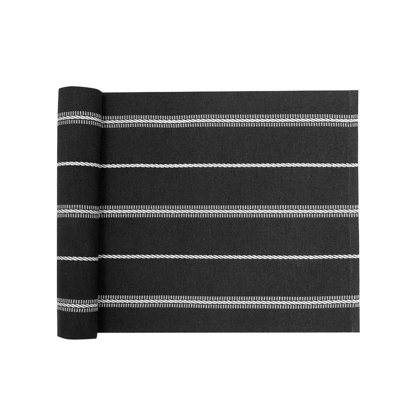 Recycled Table Runners Herman, Black/Linen