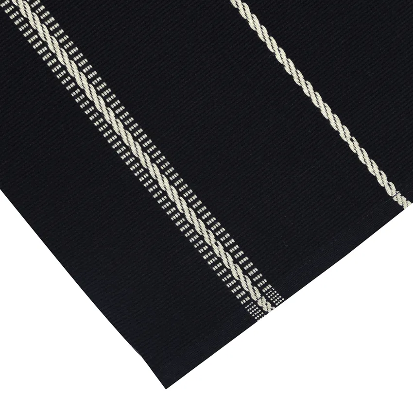 Recycled Table Runners Herman, Black/Linen