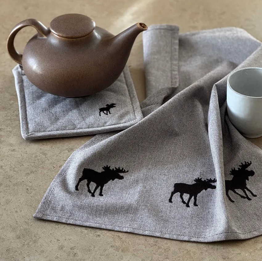 Recycled Kitchen Towel Helge, Light Brown