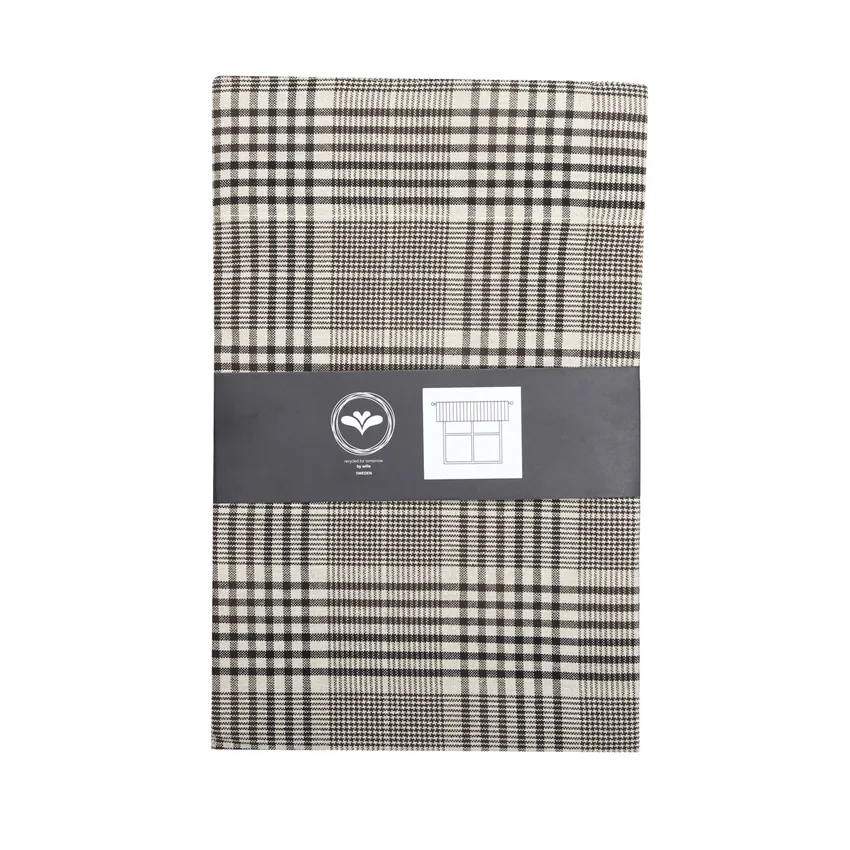 Recycled Valance Curtain Harald, Linen/Brown