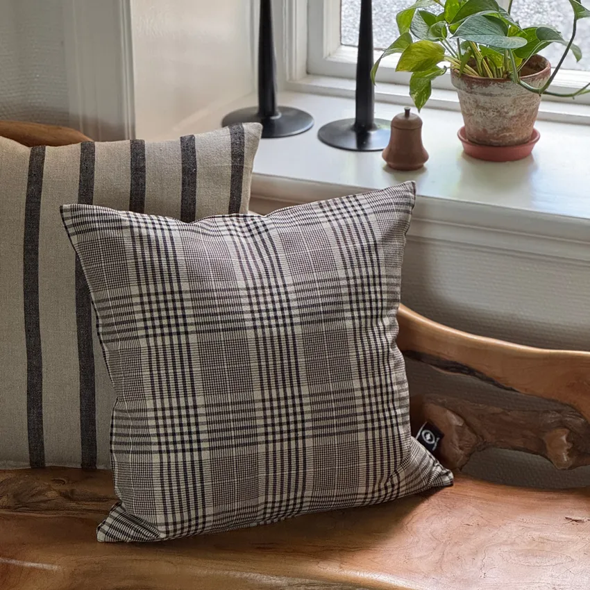 Recycled Cushion Covers Harald, Linen/Brown