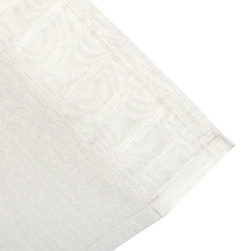 Recycled Valance Curtain God Jul, Linen/Dark Red