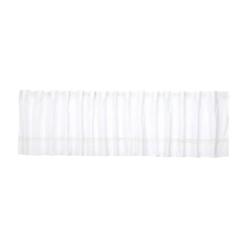 Recycled Valance Curtain Linn, White
