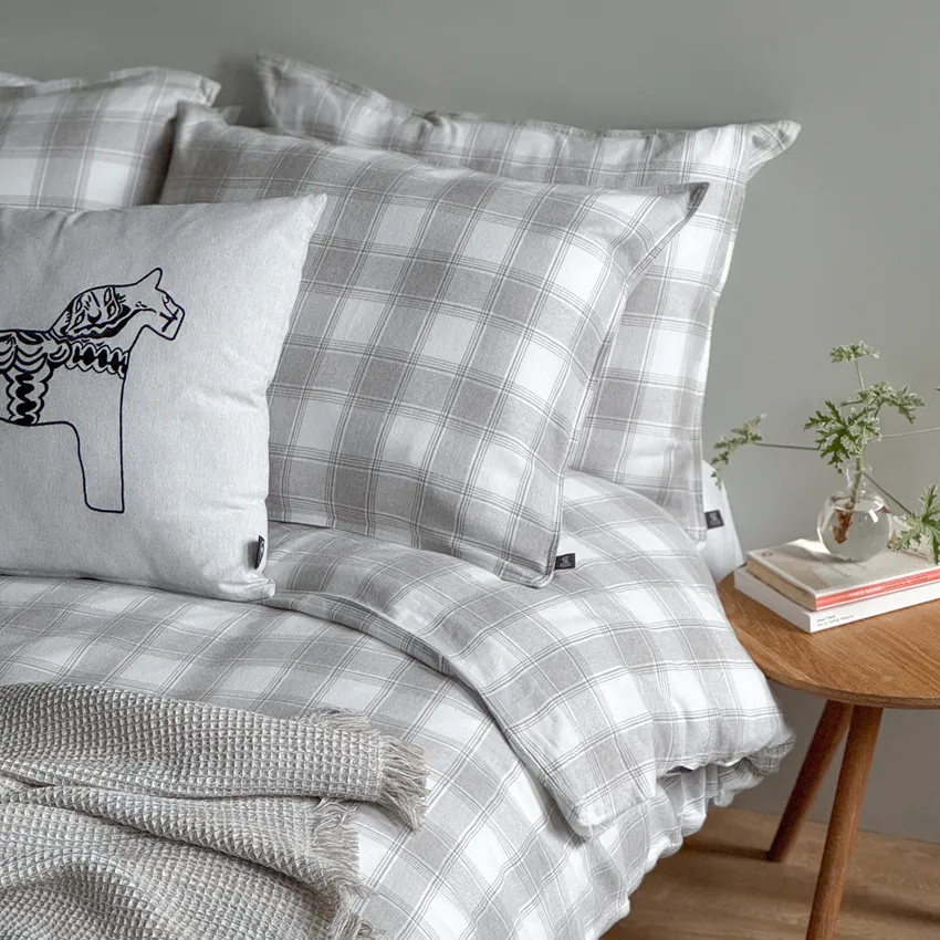 Pillowcases Abisko, Grey/White