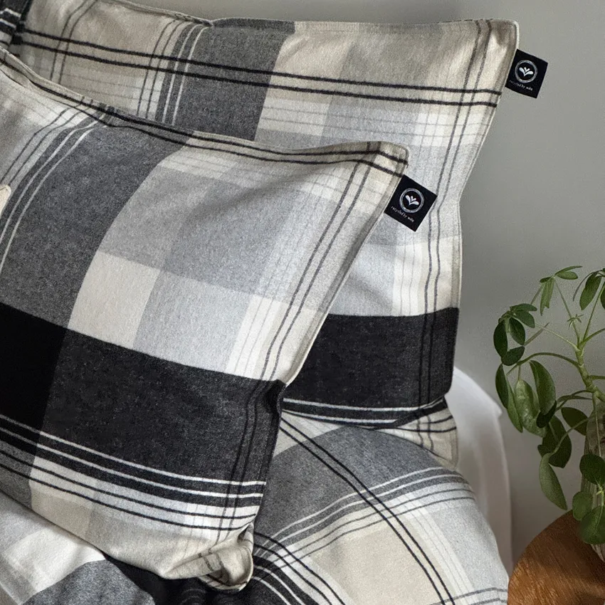 Recycled Pillowcases Vemdalen, Black/Grey