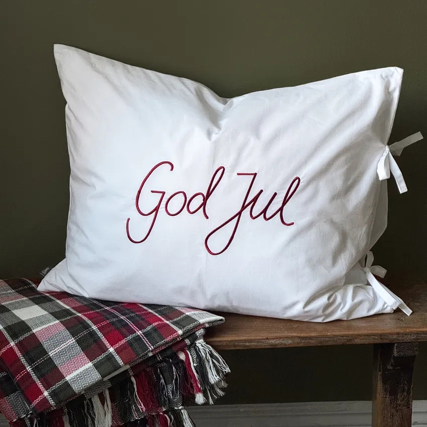 Pillowcases God Jul, White