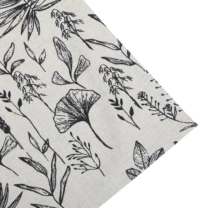 Recycled Kitchen Towel Ralf, Linen/Black