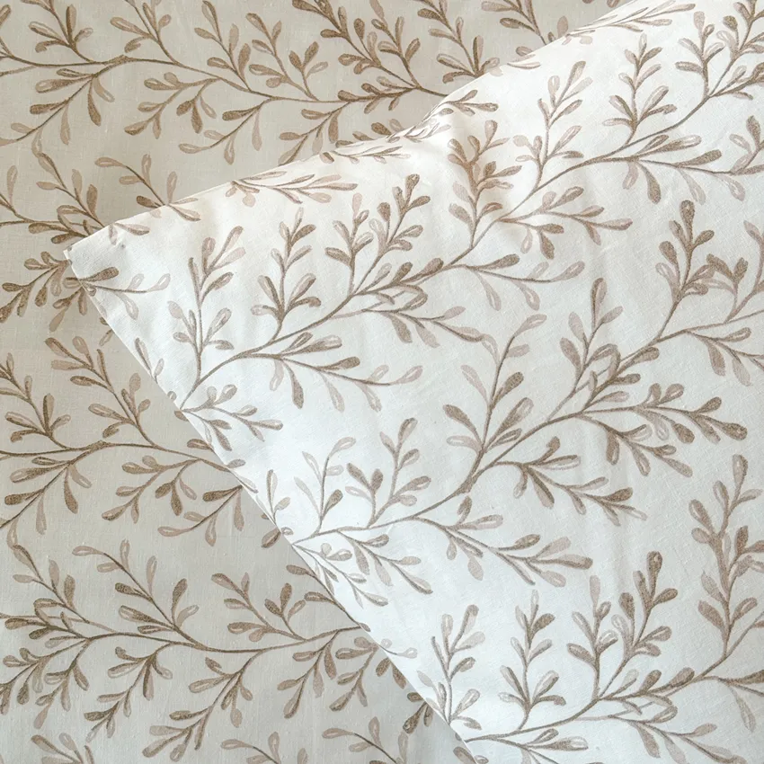 Duvet Cover Sets 2-piece Wilmer, White/Brown