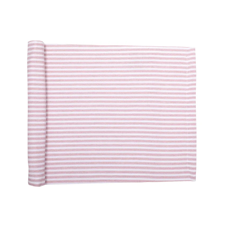 Recycled Table Runners Lina, Light Pink/White