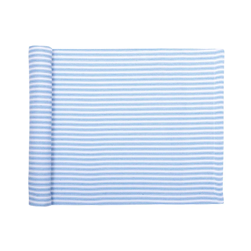 Recycled Table Runners Lina, Light Blue/White