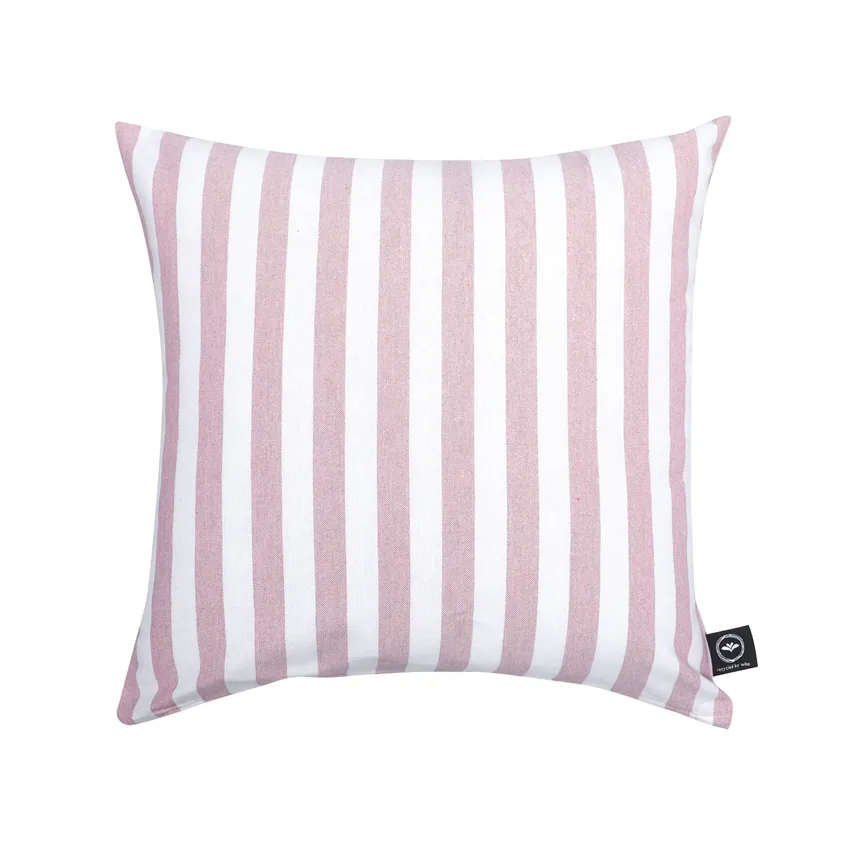 Recycled Cushion Covers Pelle, Light Pink/White