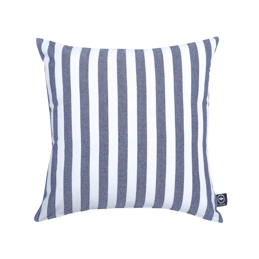 Recycled Cushion Covers Pelle, Navy Blue/White