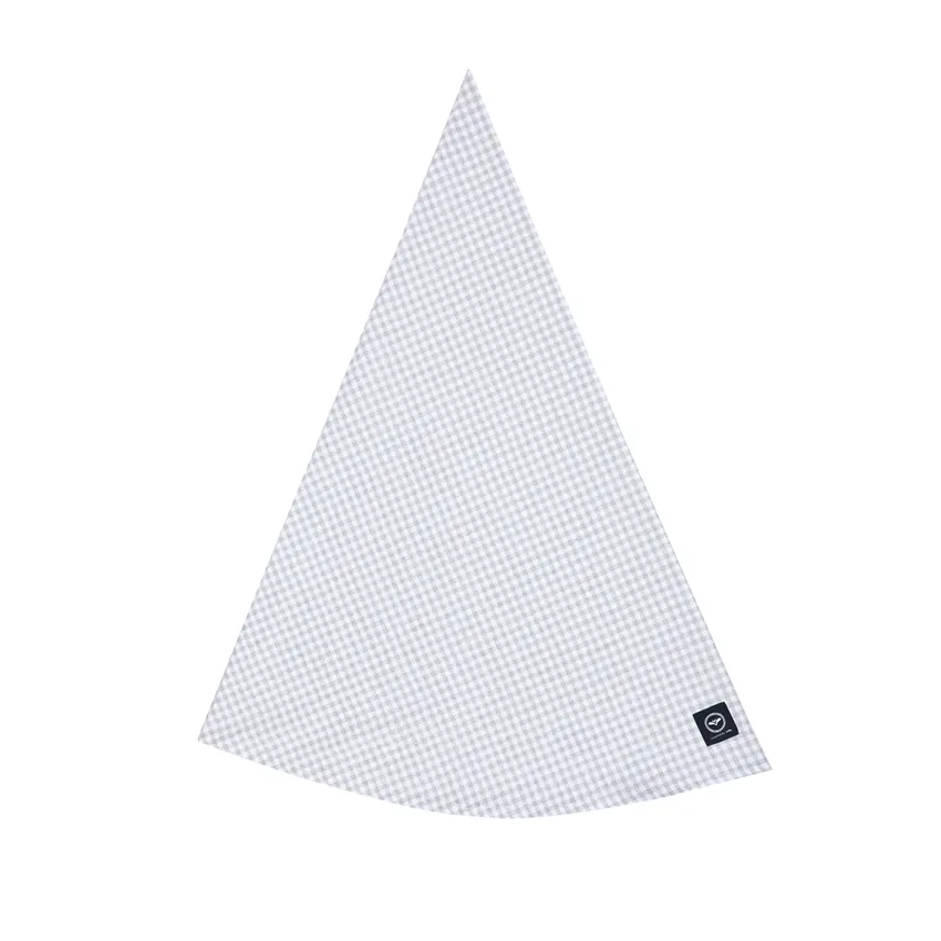 Recycled Round Tablecloth Madicken, Light Grey/White