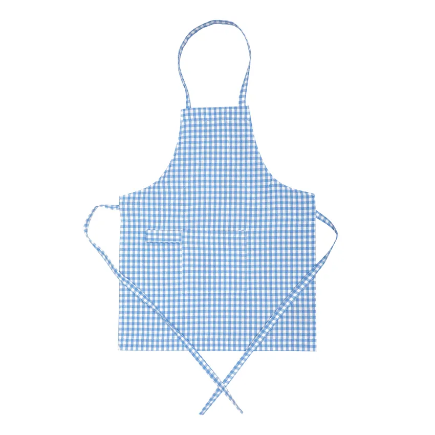 Recycled Children's Apron Madicken, Light Blue/White