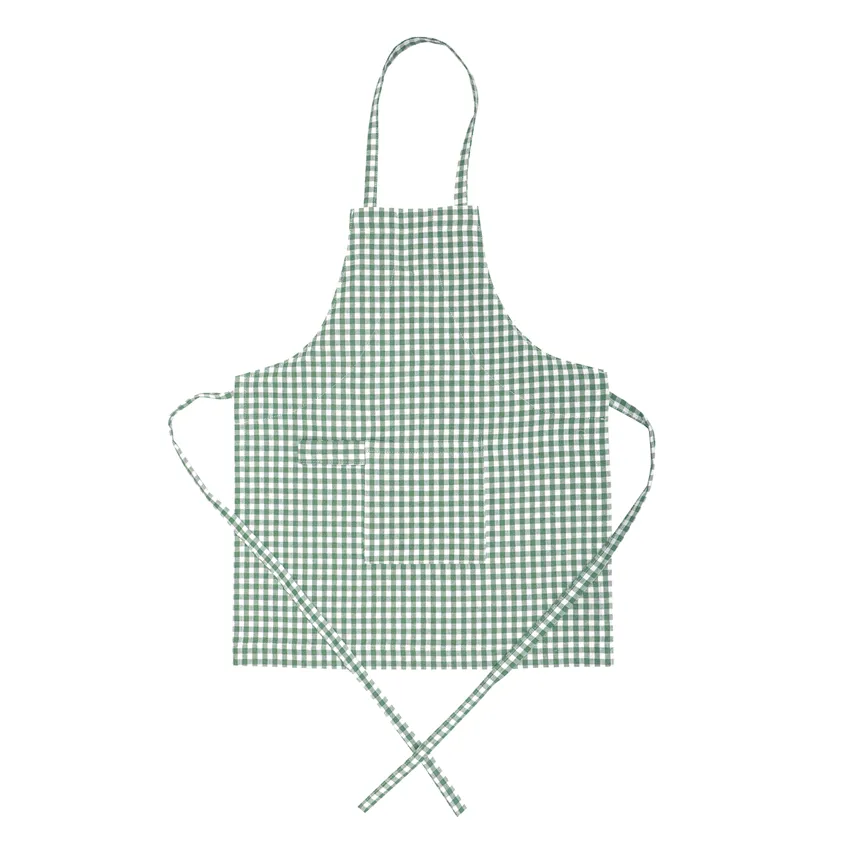 Recycled Children's Apron Madicken, Green/White