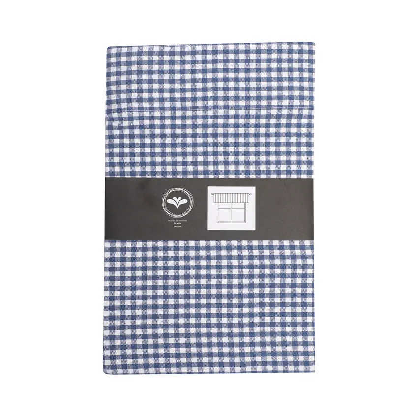 Recycled Valance Curtain Madicken, Grey Blue/White