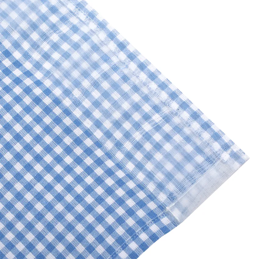 Recycled Valance Curtain Madicken, Light Blue/White