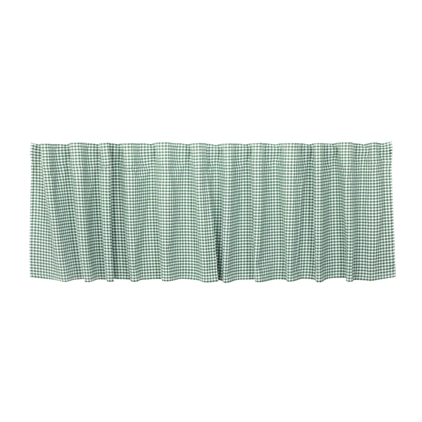 Recycled Valance Curtain Madicken, Green/White