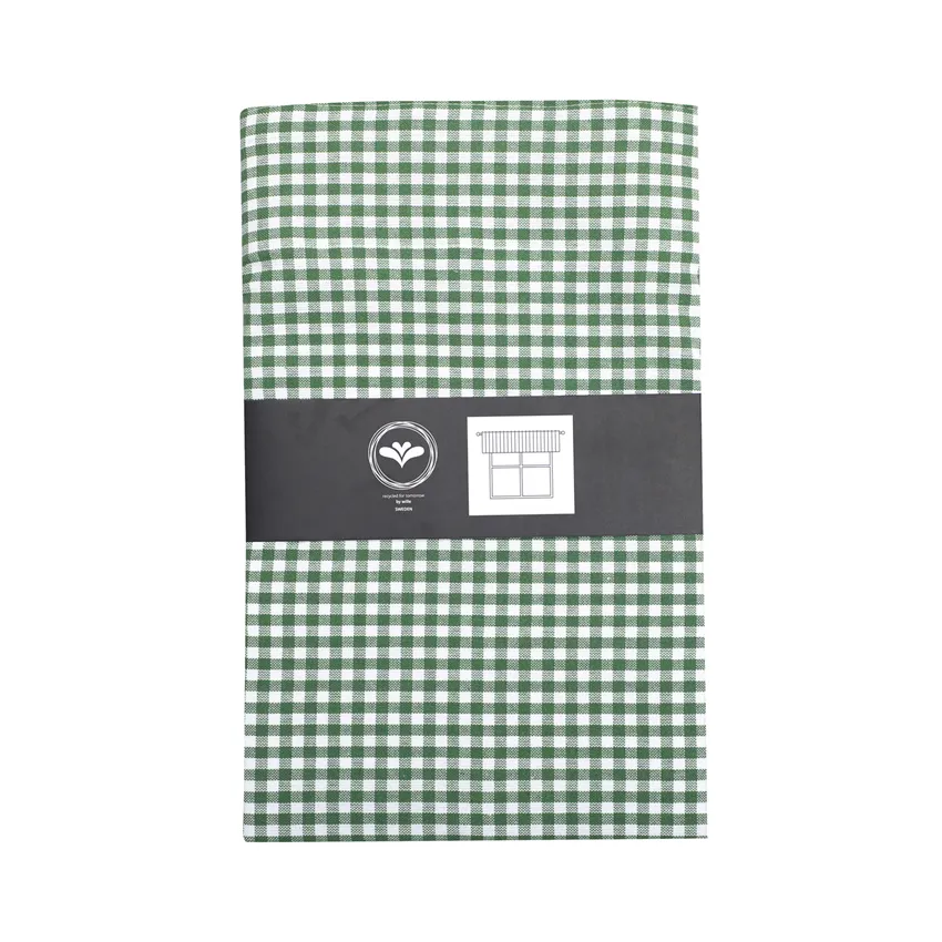 Recycled Valance Curtain Madicken, Green/White